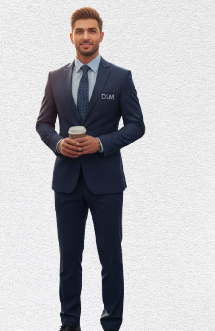 Tailored Navy Blue Corporate Suit for Men in Dubai