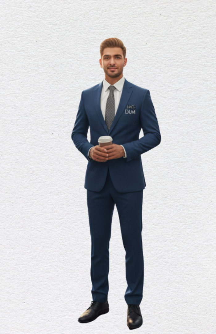 Tailored Navy Blue Corporate Suit for Men in Dubai